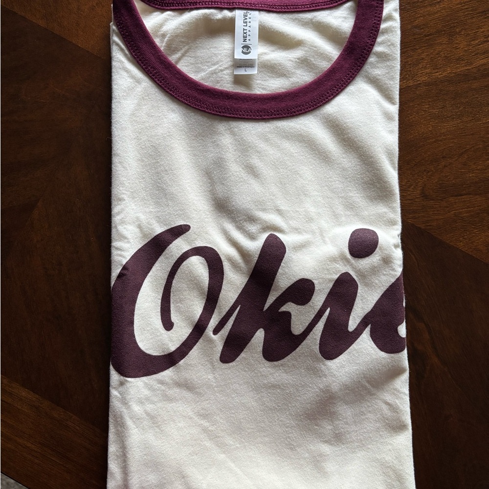 “Okie” Cream and Burgundy Graphic Tee
